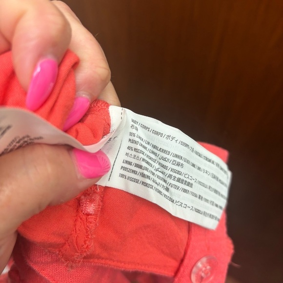 Abercrombie & Fitch Lace Up Linen Blend Crop Tank Top - Picture 9 of 9